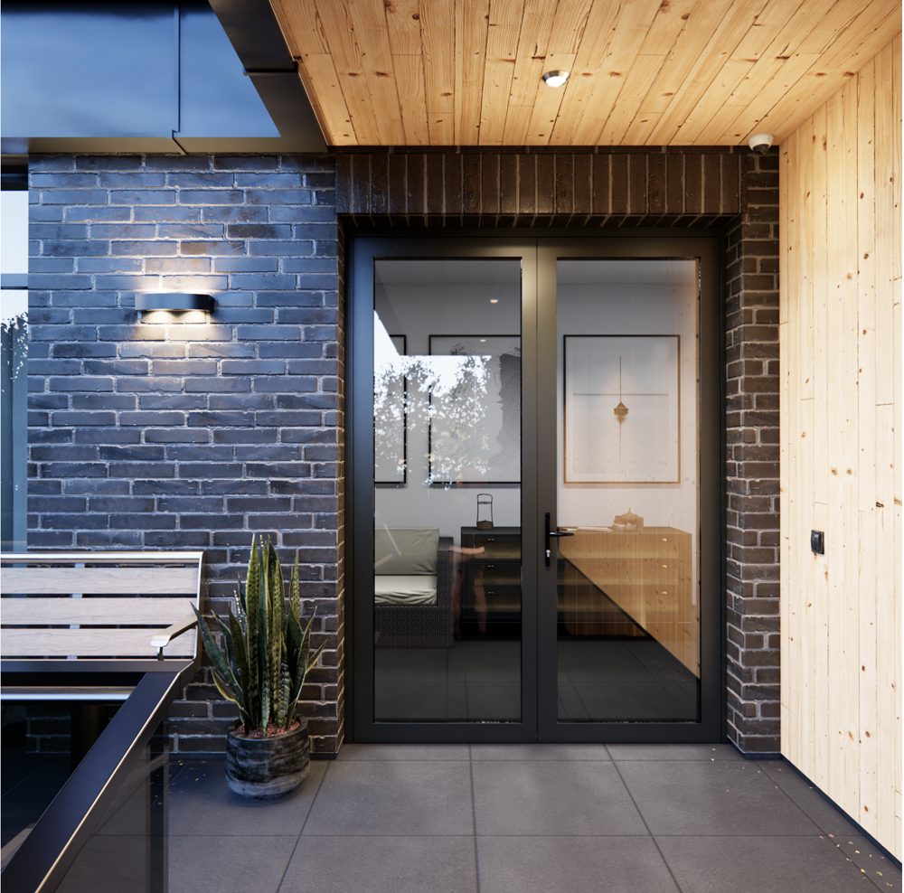 W62 door system installed on a residential balcony